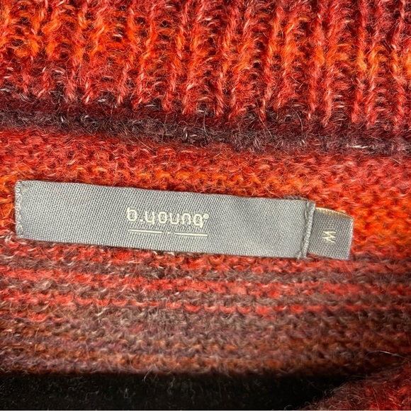 B. Young Mohair Wool Blend Burnt Orange Crew Neck Sweater Medium - Picture 7 of 8